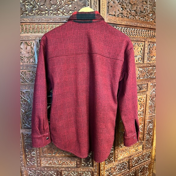 Steve Madden Sophia buffalo plaid red and black button up flannel - Picture 2 of 11